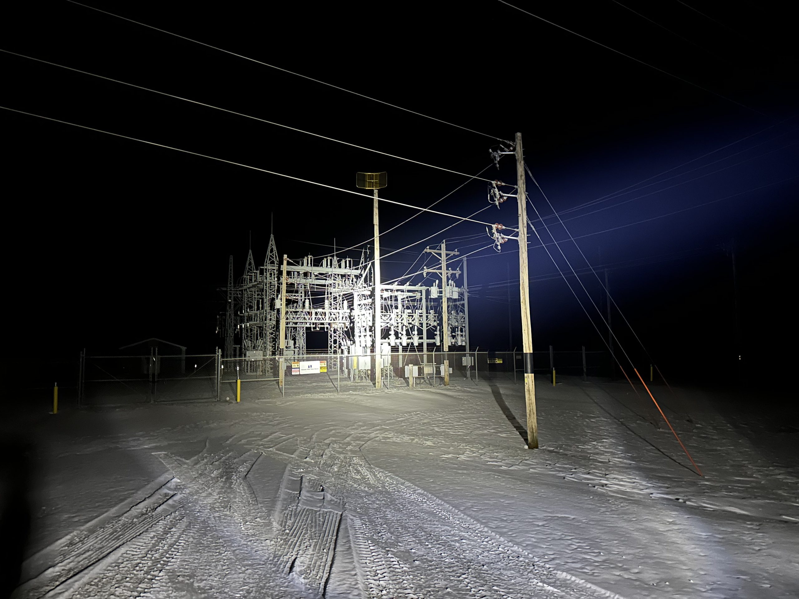 LED Hybrid light at night